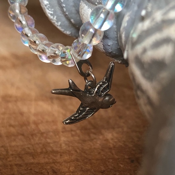 Iridescent Swallow Charm Bracelet - Picture 7 of 10